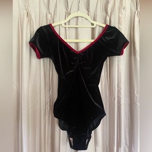 Black and red leotard